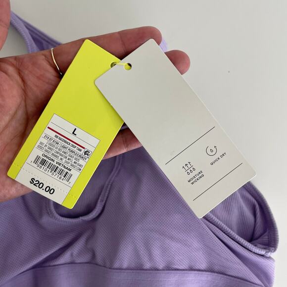 All In Motion Rib Racerback Crop Tank Top Size Large - Picture 4 of 8